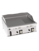 Fry-Top a gas da banco, 2 zone cottura - piastra 1/3 rigata + 2/3 liscia, piastra cm 74,8x56,4 - gas Kw 14 - cm 80x70x28h