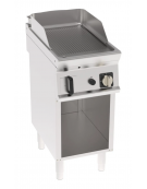Fry-Top a gas su vano aperto, 1 zona cottura, piastra rigata cm 35,3x56,4, potenza gas Kw 7 - cm 40x70x90h