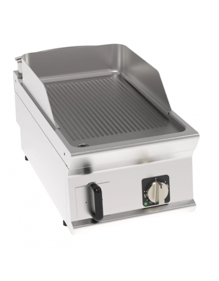 Fry-Top elettrico da banco - piastra rigata, zona cottura cm 35,3x56,4 - trifase Kw 3,9 - cm 40x70x28h