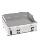 Fry-Top elettrico da banco - piastra liscia cromata, zona cottura cm 74,8x56,4 - trifase Kw 7,8 - cm 80x70x28h