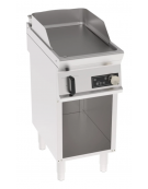 Fry top elettrico trifase-3,9kw su vano aperto, piastra liscia, con controllo elettronico - dim. 40x70x90h