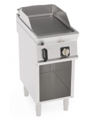 Fry-Top elettrico su vano aperto, 1 zona cottura, piastra rigata cm 35,3x56,4, trifase  Kw 3,9 - cm 40x70x90h