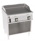 Fry-Top elettrico da banco, 2 zone cottura, piastra rigata cm 74,8x56,4 - trifase Kw 7,8 - cm 80x70x90h