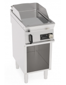 Fry top elett. trifase-3,9kw su vano aperto, piastra liscia cromata - con controllo elettronico - dim. 40x70x90h