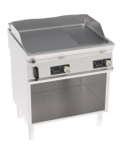 Fry top elettrico trifase-7,8kw su vano aperto,piastra 2/3 liscia e 1/3 rigata cromata spazzolata-controllo elett. cm 80x70x90 Fry top elettrico trifase-7,8kw su vano aperto,piastra 2/3 liscia e 1/3 rigata cromata spazzolata-controllo elett. cm 80x70x90