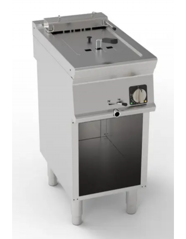 Friggitrice elettrica su vano aperto, 1 vasca da Lt 8, con resistenza basculante - trifase Kw 7,5 - dim. tot. cm 40x70x90h