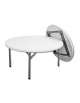 Tavolo catering rotondo pieghevole polietilene Diametro cm.120 - Altezza cm 76