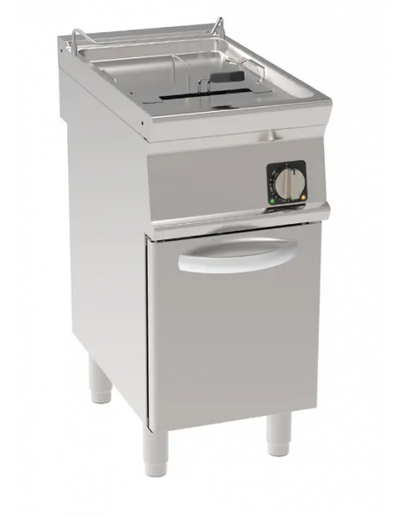 Friggitrice elettrica su mobile trifase-16,5kw - 1 vasca con resistenze rotanti 17Lt. - cm 40x70x90h