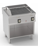 Griglia elettrica a contatto con acqua su vano aperto, superficie di cottura cm 54,5x44,7 - potenza 8,2 Kw - cm 80x70x90h