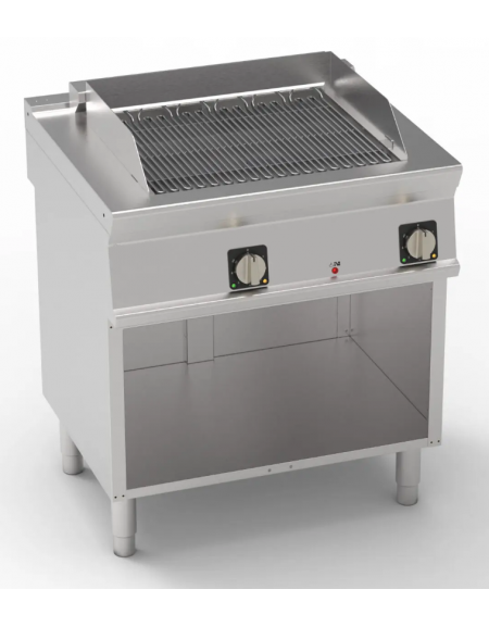 Griglia elettrica a contatto con acqua su vano aperto, superficie di cottura cm 54,5x44,7 - potenza 8,2 Kw - cm 80x70x90h