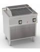 Griglia elettrica ad acqua su vano aperto - con cottura diretta su resistenze - 2 zone cottura - trifase Kw 8,2 - cm 80x70x90h