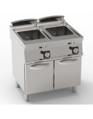 Cuocipasta a gas, GN2/3 - AISI 316 da 24+24 litri di capacità - cm 80x70x90h