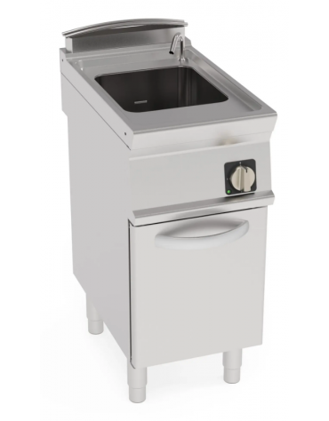 Cuocipasta elettrico trifase-6kw, in acciaio in acciaio inox AISI 316 da 24 litri di capacità - cm 40x70x90h