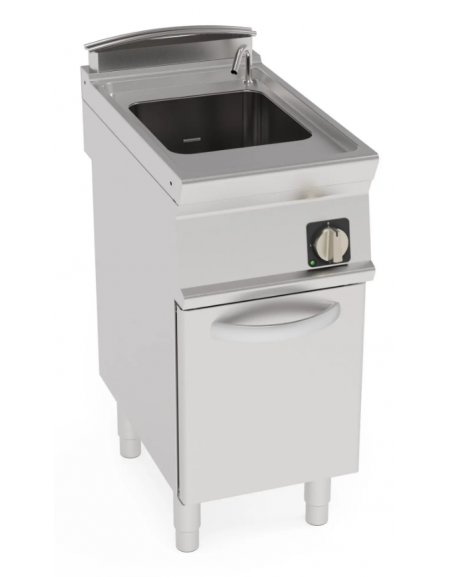 Cuocipasta elettrico trifase-6kw, in acciaio in acciaio inox AISI 316 da 24 litri di capacità - cm 40x70x90h