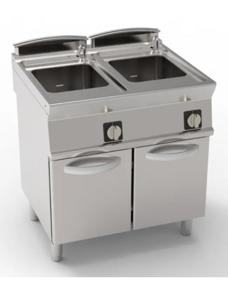 Cuocipasta elettrico trifase-12kw, in acciaio in acciaio inox AISI 316 da 24+24 litri di capacità - cm 80x70x90h Cuocipasta elettrico trifase-12kw, in acciaio in acciaio inox AISI 316 da 24+24 litri di capacità - cm 80x70x90h