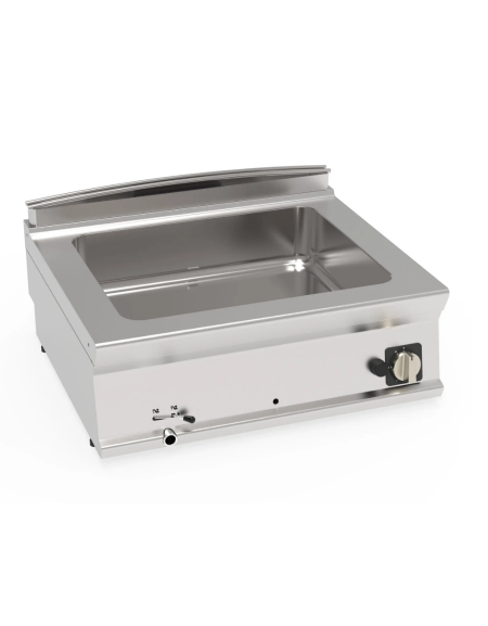 Bagnomaria a gas da banco, 1 vasca AISI 304 - GN2/1 cm 63x50,8x16,5h - dim tot. cm 80x70x28h