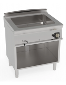 Bagnomaria a gas su vano aperto, 1 vasca AISI 304 - GN2/1 cm 63x50,8x16,5h - dim tot. cm 80x70x90h