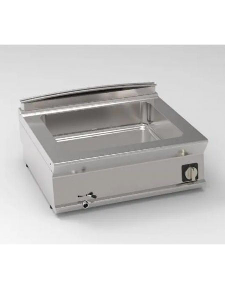 Bagnomaria elettrico da banco monofase-2,6kw, 1 vasca AISI 304 - GN2/1 dim. cm 63x50,8x16,5h - dim tot. cm 80x70x28h