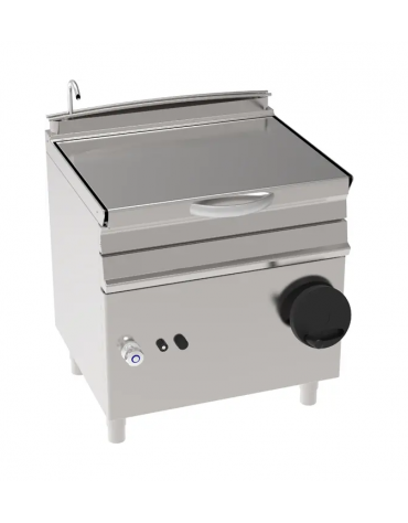 Brasiera a gas ribaltabile con vasca inox AISI304, cap. 50lt - cm 80x70x90h