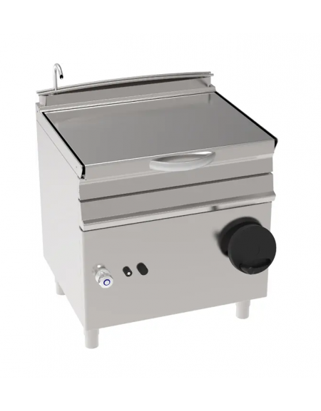 Brasiera a gas ribaltabile con vasca inox AISI304, cap. 50lt - cm 80x70x90h