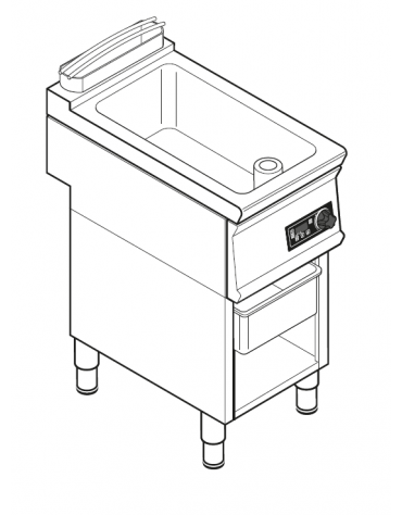Brasiera elettrica multifunzione con controllo elettronico, trifase-4,5kw, 1 vasca AISI 304, cap. 15lt - dim tot. cm 40x70x90h Brasiera elettrica multifunzione con controllo elettronico, trifase-4,5kw, 1 vasca AISI 304, cap. 15lt - dim tot. cm 40x70x90h