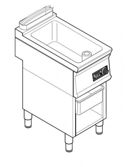 Brasiera elettrica multifunzione con controllo elettronico, trifase-4,5kw, 1 vasca AISI 304, cap. 15lt - dim tot. cm 40x70x90h Brasiera elettrica multifunzione con controllo elettronico, trifase-4,5kw, 1 vasca AISI 304, cap. 15lt - dim tot. cm 40x70x90h