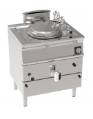 Pentola a gas indiretta - 1 vasca in AISI 316, capacità Lt 50, vasca cm Ø40x45h - potenza tot. Kw 15,5 - cm 80x70x90h