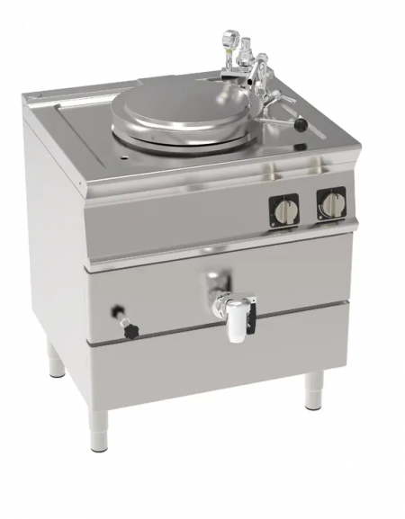 Pentola elettrica indiretta - 1 vasca in AISI 316, capacità Lt 50, vasca cm Ø40x45h - trifase Kw 9 - cm 80x70x90h