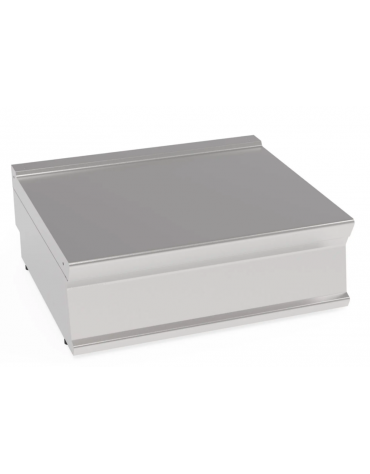 Piano di lavoro in acciaio inox con piano rinforzato, senza cassetto - cm 80x70x28h