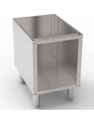 Vano neutro in acciaio inox AISI 304, senza porta e senza cassetto, vano cm 33x57,4x39,5h - dimensione cm 40x57,5x57h