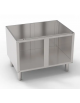 Vano neutro in acciaio inox AISI 304, senza porta e senza cassetto, vano cm 73x57,4x39,5h - Dimensioni cm 80x57,5x57h