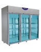 Armadio congelatore inox verticale 3 porte in vetro - temperatura -10° / -25°C - cm 216x80x212h