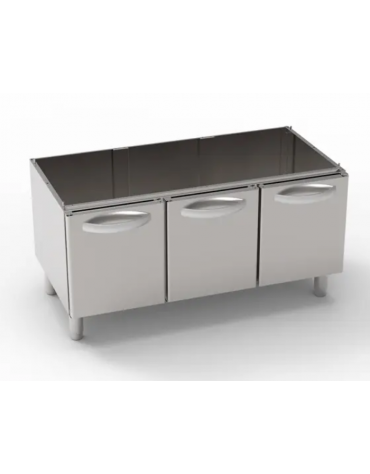 Vano neutro con 3 porte senza cassetto, cm vano 113x57,4x39,5h - dim. tot. 120x57,5x57h