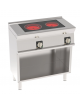 Cucina elettrica su vano aperto, piano cottura in vetroceramica - 2 zone cottura - potenza tot Kw 4,5 trifase - cm 80x45x90h