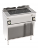 Cucina elettrica in acciaio Inox, con piano induzione su vano aperto, 2 zone cottura - potenza tot Kw 7 trifase - cm 80x45x90h