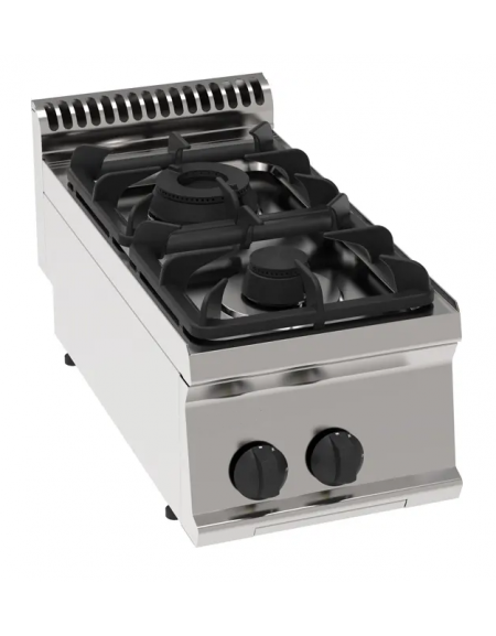 Cucina a gas 2 fuochi, potenza fuochi aperti 1x7,2kw + 1x3,3kw - cm 35x70x28h Cucina a gas 2 fuochi, potenza fuochi aperti 1x7,2kw + 1x3,3kw - cm 35x70x28h