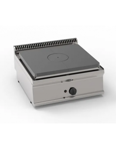 Tuttapiastra a gas da banco, dimensione piastra cm 62,8x55,8 - 1 bruciatore, potenza totale gas Kw 9 - cm 70x70x28h