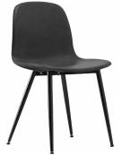 Sedia per interni con struttura in metallo verniciato, rivestimento in ecopelle - cm 45x44x84h