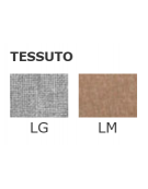 Sgabello per interni, in metallo verniciato e rivestimento in tessuto o ecopelle - cm 46x43x91h