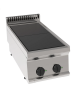 Cucina elettrica da banco, 2 piastre quadre complanari fisse cm 30x30 - pot. totale. 5 Kw trifase - cm 35x70x28h