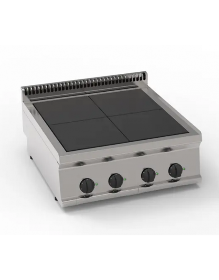 Cucina elettrica da banco, 4 piastre quadre complanari fisse cm 30x30 - pot. totale. 10 Kw trifase - cm 70x70x28h Cucina elettrica da banco, 4 piastre quadre complanari fisse cm 30x30 - pot. totale. 10 Kw trifase - cm 70x70x28h