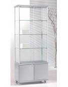 Vetrina con montanti in alluminio e mobile in kit h.43 cm - senza luci - cm 73 x 39 x 183h Vetrina con montanti in alluminio e mobile in kit h.43 cm - senza luci - cm 73 x 39 x 183h