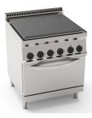 Cucina tuttopiastra elettrrica trifase-12,7kw, piastra cm 64,7x56,6, dim. tot. cm 70x70x85h