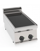 Cucina elettrica ad induzione da banco trifase-7kw, 2 piani di cottura - Adatta a pentole fondo liscio - cm 35x70x28h