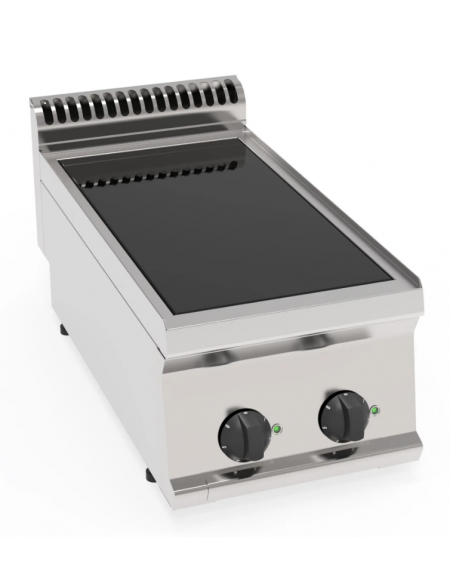 Cucina elettrica ad induzione da banco trifase-7kw, 2 piani di cottura - Adatta a pentole fondo liscio - cm 35x70x28h