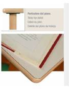 TAVOLO RETTANGOLARE IN LEGNO PER SCUOLA MATERNA CON PIANO LATTE - cm 128x64x53h - ADATTO A BAMBINI DA 3 A 5 ANNI - CONFORME CAM