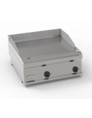 Fry-Top elettrico da banco, 2 zona cottura, piastra liscia cm 69,6x56,4, potenza tot. Kw 7,8 trifase - cm 70x70x28h