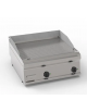 Fry-Top elettrico da banco, 2 zona cottura, piastra rigata cm 69,6x56,4, potenza totale Kw 7,8 trifase - cm 70x70x28h