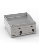 Fry-Top elettrico da banco, 2 zona cottura, piastra liscia cromata cm 69,6x56,4, potenza tot. Kw 7,8 trifase - cm 70x70x28h