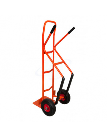 Carrello portacasse in acciaio inox con scivolo -  2 ruote Ø mm 260 - cm 49x130h